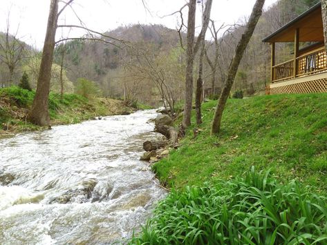 Creekside Cabin, comfortable cabin overlooking trout creek - Hot Springs Blue Ridge Log Cabins, Creekside Cabin, Lake Junaluska, Hot Springs Resort, Max Patch, Spring Resort, Resort And Spa, Great Smoky Mountains National Park, Log Cabins