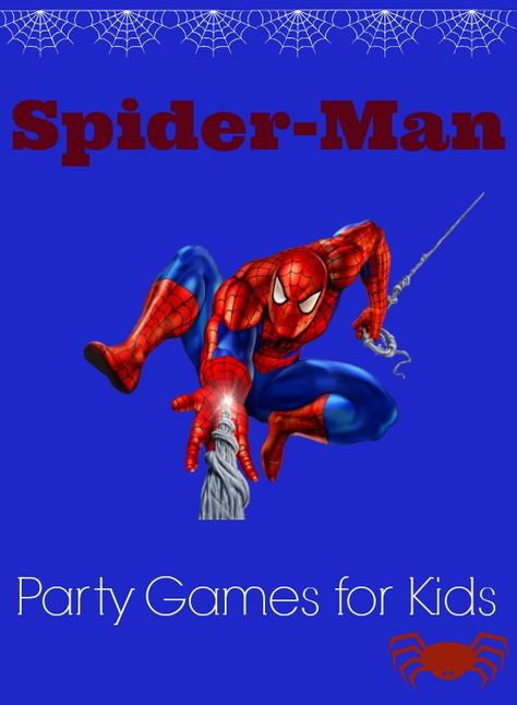 Spiderman Birthday Party Games, Superhero Birthday Party Games, Super Hero Party, Party Games For Kids, Birthday Party Games For Kids, Spiderman Theme, Spiderman Birthday Party, Games For Boys, Spiderman Party