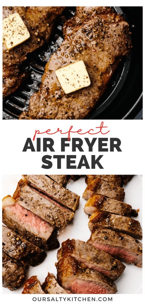 Natashas Kitchen Recipes Air Fryer, Steak Airfryer Recipe, Air Fryer Steak Videos, Frozen Meat In Air Fryer, Ninja Air Fryer Recipes Easy Dinner, Steak In The Airfryer, Airfryer Meat Recipes, Air Fryer Recipes Ninja Xl, Tritip In The Air Fryer