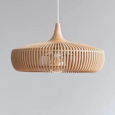 Scandi Lamp, Japandi Lighting, Victorian Terrace Interior, Apartment Lighting, Oak Lamp, Danish Lighting, Wooden Shades, Deco Luminaire, Wood Shades