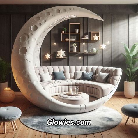 Moon Sofa, Monique Lula, Moon Chair, Themed Rooms, Cozy Room Decor, Cozy Room, Room Themes, Kids Room, Room Decor