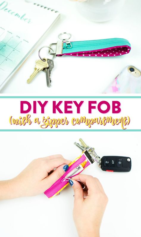 Zipper Keychain, Diy Key Fob, Key Fobs Diy, Diy Key, Sew Ins, Diy And Crafts Sewing, Sewing Stitches, Diy Keychain, Sewing Projects For Beginners