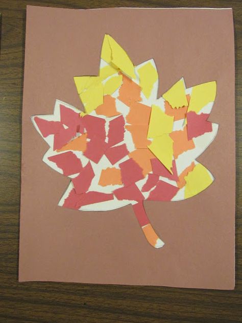 Tots and Me... Growing Up Together: Littles Learning Link Up: October 9, 2018: Torn Paper Autumn Leaves Fall Crafts For Preschoolers, September Crafts, Thanksgiving Crafts Preschool, Autumn Spirit, Preschool Crafts Fall, Leaf Collage, Paper Leaf, November Crafts, Crafts For Preschoolers