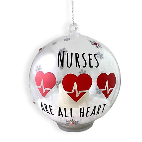 Cricut Ornaments, Nurse Ornament, Nurse Ornaments, Glitter Balloons, Clear Ornaments, Nurse Christmas, Painted Christmas Ornaments, Xmas Lights, All Heart