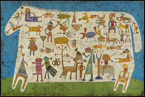 Victor Brauner | Prelude to a Civilization | The Met Surrealist Movement, Victor Brauner, Double Exposition, Native American Artifacts, Royal Academy Of Arts, Cave Paintings, Religious Symbols, Encaustic Painting, Paul Klee