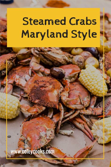 Poached Fish Recipes, Blue Crab Recipes, Crab Boil Recipe, Steam Seafood, Cooking Crab, Steamed Crabs, Maryland Blue Crab, Maryland Crabs, Blue Crabs