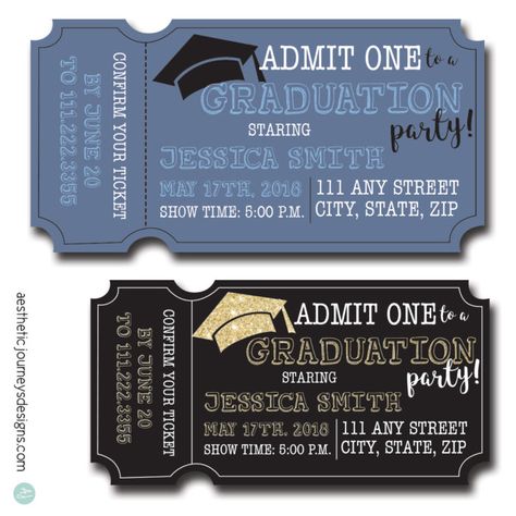 Graduation Tickets, Prom Room, Farewell Invitation Card, Quotes For Graduation, Unique Graduation Invitations, Graduation Invitations Diy, Grad Invites, Graduation Advice Cards, Farewell Invitation