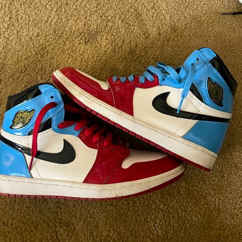 Air Jordan 1 Fearless. Size 9.Comes With Box And Black,Red,Blue,And White Shoelaces. Lightly Used. Has One Scar On Them. 330+ Brand New On Stockx Air Jordan 1 Fearless, Jordan 1 Fearless, Jordan 1 Mids, Jordan 4 Red, Nike Air Jordan 5, Jordan Retro 4, Jordan 8, Air Jordan 5 Retro, Air Jordan 3 Retro