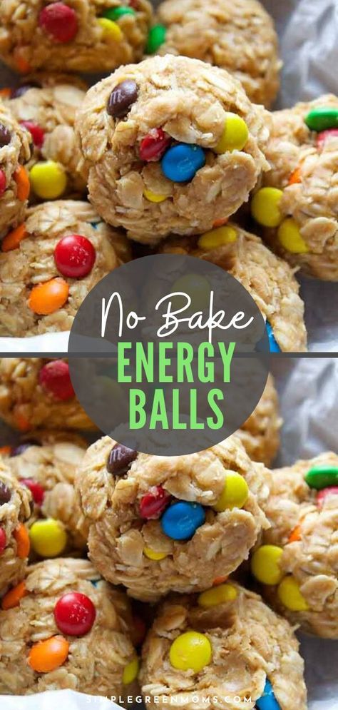 Healthy Peanut Butter Balls, Cookie Balls Recipe, No Bake Energy Balls, No Bake Energy, Beach Snacks, Easy Snacks For Kids, Camping Snacks, Family Snacks, Peanut Butter Oatmeal Cookies