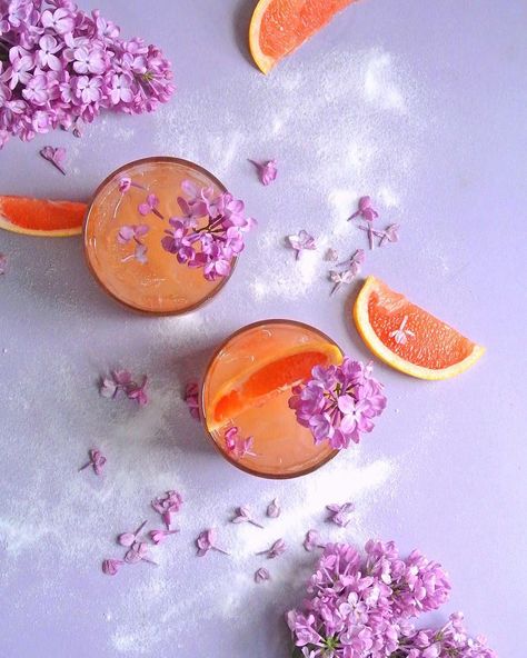 Lilac Sugar, Lilac And Orange, Lemon Poppyseed Pancakes, Vodka Ice, Wedding Signature Drinks, Wedding Drinks, Diy Cocktails, Orange Wedding Flowers, Simple Syrup Recipes