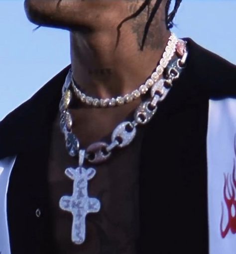 Travis Scott Chain, Dope Jewelry, Jewelry Lookbook, Star Girl, Travis Scott, Chains Necklace, Chain Necklace, Chain, Beauty