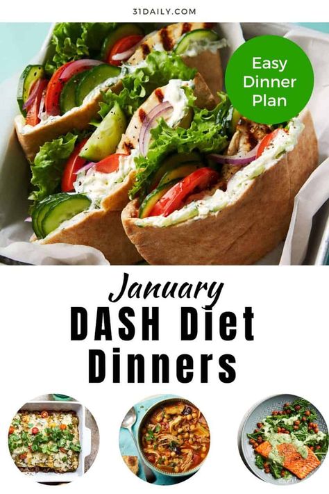 January DASH Diet Dinners: Continuing our healthy January goals with simple and healthy weeknight dinners that also happen to be quite delicious and inspired by the DASH Diet. Easy Dinner Plans, Healthy January, January Goals, Healthy Salmon Dinner, Dash Diet Meal Plan, The Dash Diet, Dash Recipe, Dash Diet Recipes, Diet Dinner Recipes