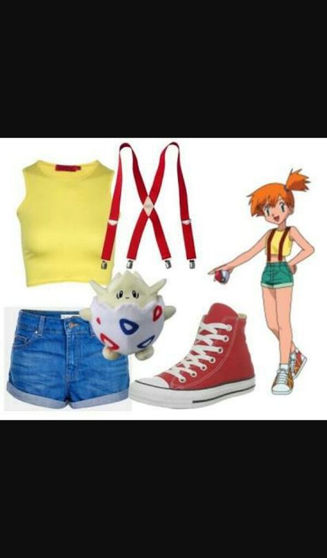 Pokémon costume Pokemon Costume Diy, Misty Pokemon Costume, Misty Costume, Pokemon Costumes Diy, Pokemon Trainer Costume, Ash Costume, Pokemon Family, Pokemon Halloween Costume, Pikachu Costume