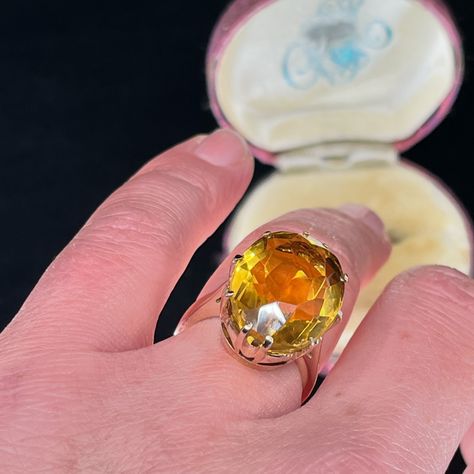 Citrine wedding ring