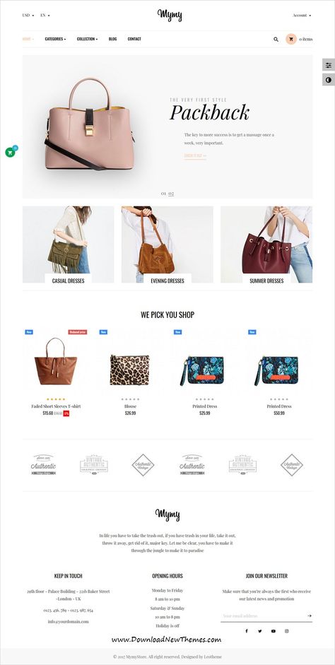 Handbag Website Design, Website Category Design, Bags Website Design, Bag Website Design, Fashion Website Design, Online Store Design, Ecommerce Web Design, Wordpress Ecommerce, Shopify Website Design