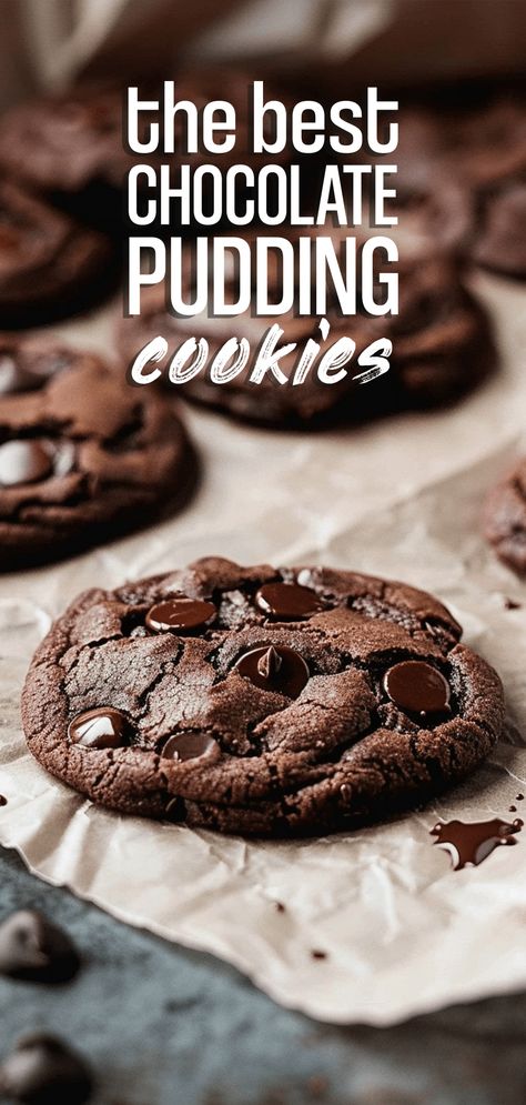 Chocolate Pudding Cookies [30 Minutes] – Chasety Chocolate Pudding Cookies Easy, Chocolate Pudding Brownies, What To Make With Chocolate Pudding, Chocolate Pudding Dessert Ideas, Things To Make With Chocolate Pudding, Recipes Using Chocolate Pudding, Chocolate Pudding Dessert Recipes, Desserts With Pudding, Pudding Cookies Chocolate