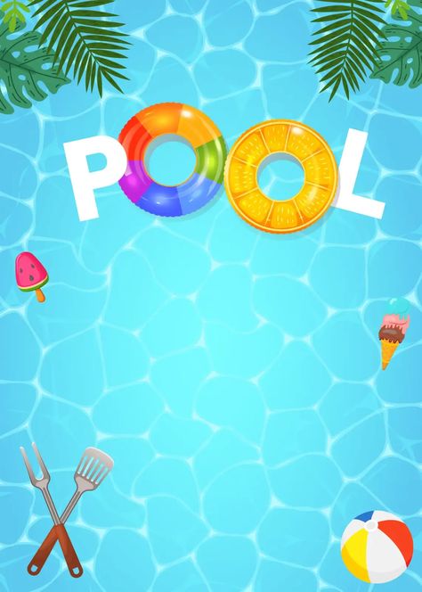 Cookout pool party invitation | PosterMyWall Free Pool Party Invitations Templates, Pool Party Template, Swim Party Invitations, Pool Party Invitation Template, Pool Party Birthday Invitations, Pool Birthday, Pool Party Invitations, Invitation Background, Free Invitation Templates