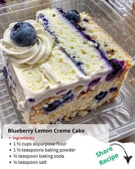 Ina Garten Blueberry Lemon Cream Cake, Blueberry Lemon Cream Cake Ina Garten, Lemon Blueberry Crazy Cake, Blueberry Lemon Crème Cake, Blueberry Lemon Creme Cake, Lemon Creme Cake, Colorado Recipes, Creme Cake, Lemon Creme