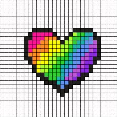 100 idées de coloriages de dessins pixel art Pixel Art Coeur, Pixel Art Pattern Design, Image Pixel Art, Modele Pixel Art, Tiny Cross Stitch, Images Design, Pixel Drawing, Kandi Patterns, Pixel Art Grid