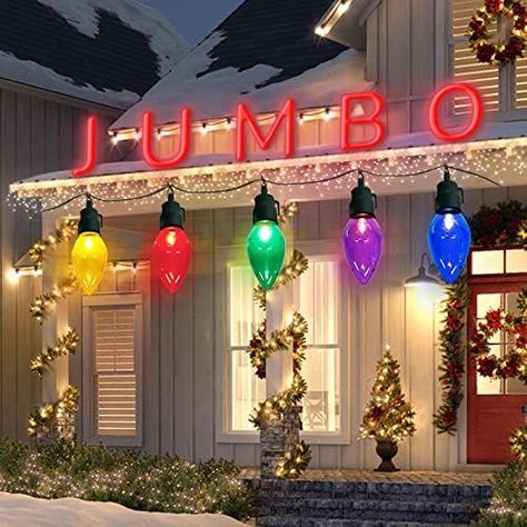 Christmas Pathway Lights, Giant Christmas Ornaments, C9 Christmas Lights, Xmas Lights, Candy Christmas Decorations, Christmas Projects Diy, Christmas Yard, Christmas String Lights, Outdoor Christmas Lights