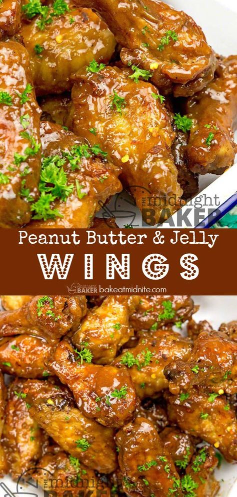 Pb&j Wings, Peanut Butter Jelly Chicken Wings, Peanut Butter Wings, Peanut Butter Jelly Wings, Peanut Butter And Jelly Chicken Wings, Peanut Butter Recipes Dinner, Peanut Butter And Jelly Wings, Pbj Wings, Peanut Butter Dinner Recipes