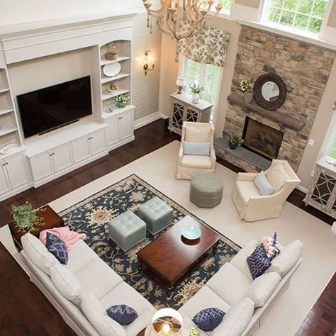 Family Room with two focal points! #entertainmentcenter #f… | Flickr Family Room Furniture Layout, Sectional Living Room Layout, Large Living Room Layout, Small Living Room Furniture, Family Room Furniture, Living Room Layout, Living Room Furniture Layout, Living Room Furniture Arrangement, Living Room Arrangements