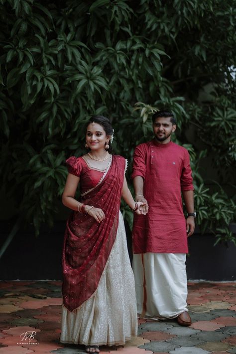 Lightroom Wedding Presets Kerala Engagement Couple Dress, Indian Engagement Outfit Couple, Kerala Groom Outfit Hindu, South Indian Pre Wedding Photoshoot, Engagement Saree Kerala, Kerala Traditional Engagement Dress, Kerala Engagement Dress Hindus, Hindu Engagement Dress Kerala, Kerala Engagement Dress Hindus Couple