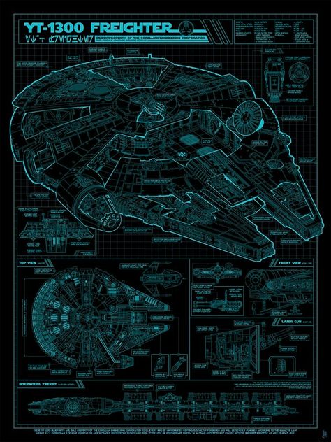 Millenium Falcon Blueprint Millennium Falcon Art, Falcon Art, Imperial Star Destroyers, Blueprint Drawing, Star Wars Spaceships, Star Wars Background, Millenium Falcon, Blueprint Art, Star Wars Facts