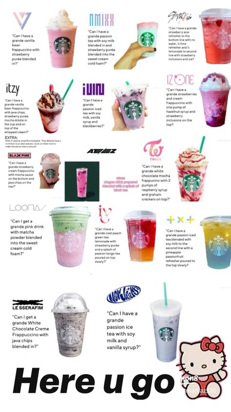 Kpop Starbucks, Starbucks Secret Menu Recipes, Cold Starbucks Drinks, Secret Starbucks Recipes, Starbucks Drinks Diy, Halloween Breakfast, Secret Starbucks Drinks, Bebidas Do Starbucks, Starbucks Secret Menu Drinks