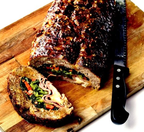 Article featured image Manly Recipes, Mario Batali Recipes, Italian Meatloaf Recipes, Brown Sugar Meatloaf, Beef Braciole, Italian Meatloaf, Traditional Italian Food, Beef Food Recipes, Italian Turkey