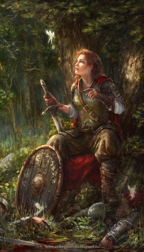 Angelo Guerriero, Heroic Fantasy, Female Fighter, Desen Anime, Shield Maiden, Wow Art, Fantasy Concept Art, Fantasy Warrior, Arte Fantasy