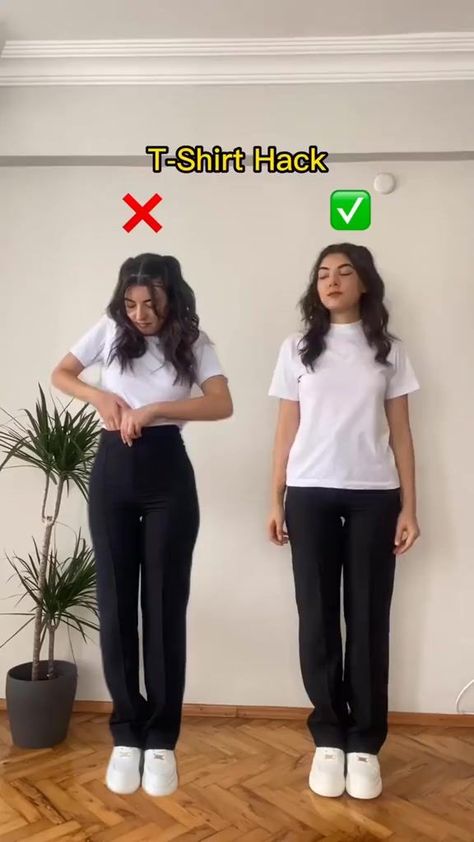 T Shirt Hacks, Diy Clothes Hacks, Anak Haiwan, Haine Diy, Shirt Hacks, Diy Fashion Hacks, Idee Cosplay, Fashion Vocabulary, Diy Fashion Clothing