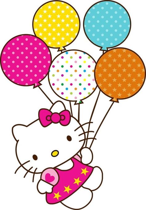 Hello Kitty – Logos Download 07F Hello Kitty Happy Birthday, Happy Birthday Colorful, Hello Kitty Party Supplies, Hello Kitty Happy, Kitty Clipart, Hello Kitty Clipart, 50th Birthday Cake Toppers, Hello Kitty Cupcakes, Edible Cupcake Toppers