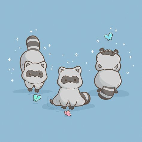 these darn butterflies are so hard to catch, bb raccoon just wants to be friends! 🦋 3/4 bb raccoon series. // happy holidays! how was… | Instagram Raccoon Wallpaper Pc, Matching Raccoon Pfps, Cute Raccoon Art, Chibi Raccoon, Raccoon Kawaii, Cute Raccoon Drawing, Racoon Drawings, Raccoon Wallpaper, Raccoon Cartoon