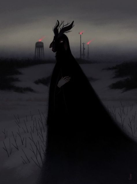 Jenna Barton, Radio Tower, The Witching Hour, Deer Illustration, Dark Creatures, Cool Monsters, Witching Hour, Spooky Scary, Scary Art