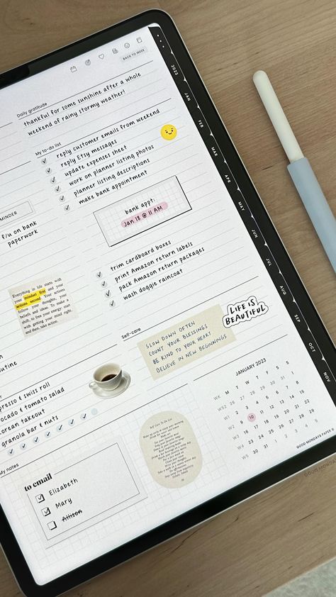 Good Mondays Paper | Ipad Planning 📝, Click Up App Templates, 2023 Planner Template Goodnotes, Good Mondays Paper | Ipad, Romantised School, Free Digital Planner Goodnotes 2023, Notion Blog, Neat Notes, Ipad Organization