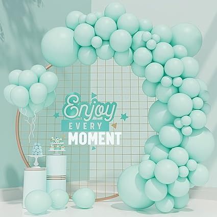 Pastel Mint Balloons 85pcs Different Sizes Light Green Balloon Garland Arch Kit 5/10/12/18 Inch Pastel Mint Green Latex Balloons for Baby Shower Wedding Birthday Party Decorations, Balloons - Amazon Canada Mint Balloons, Black Balloon Garland, Black Balloon, Decorations Balloons, Amazon Canada, Green Balloon, Garland Arch, Baby Shower Decoration, Pastel Mint