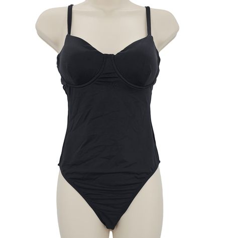 Andie Swim Womans Size S/Tall Bermuda One Piece Swimsuit In Black Demi-Cup Underwire Cups With Removable Pads Hook And Loop Adjustable Back And Adjustable Straps Medium Coverage Bottoms Longer Length Bathing Suit New With Tags And Protective Liner 82% Nylon 18% Spandex Measurements In Photos High Neck One Piece, Demi Cup, Nike Tennis Dress, Pink Swimsuit, Long Torso, Blue Swimsuit, Tennis Dress, Black Swimsuit, Fit N Flare Dress