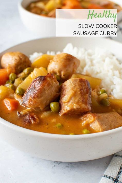 Slow Cooked Curried Sausages, Slow Cooked Sausages, Curried Sausages Slow Cooker, Easy Curried Sausages, Menu Movie, Sausage Curry, Slow Cooker Sausage Recipes, Kosher Rules, Sausage Slow Cooker