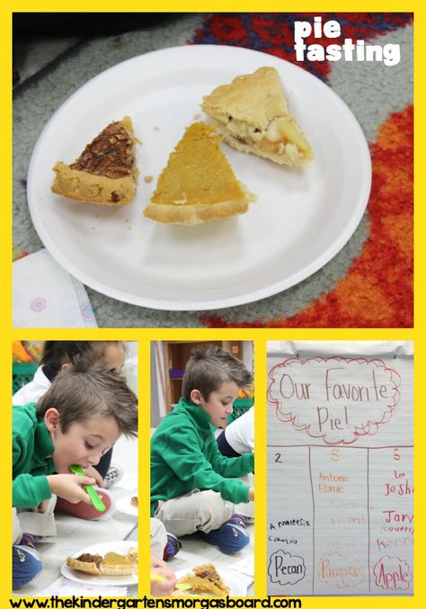 Read There Was An Old Lady Who Swallowed A Pie and have students taste different pies and graph their favorite! Thanksgiving In The Classroom, Christopher Columbus Activities, Graphing First Grade, Pie Graph, Kindergarten Smorgasboard, Thanksgiving Kindergarten, Thanksgiving School, Time Lessons, November Thanksgiving