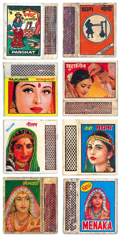 500 striking Indian matchbox labels gathered by Shahid Datawala Matchbox Aesthetic, Indian Nostalgia, Indian Graphics, Bollywood Aesthetic, Modern India, Indian Illustration, Textil Design, Matchbox Art, Vintage India