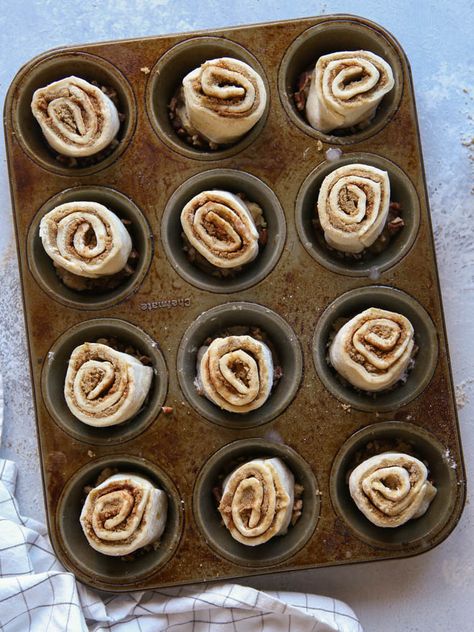 Puff Pastry Sticky Buns, Cabbage Rolls Polish, Christmas Thumbprint, Sunday Snacks, Easy Sticky Buns, Completely Delicious, Sticky Buns Recipes, Puff Pastry Appetizers, Pastry Appetizer