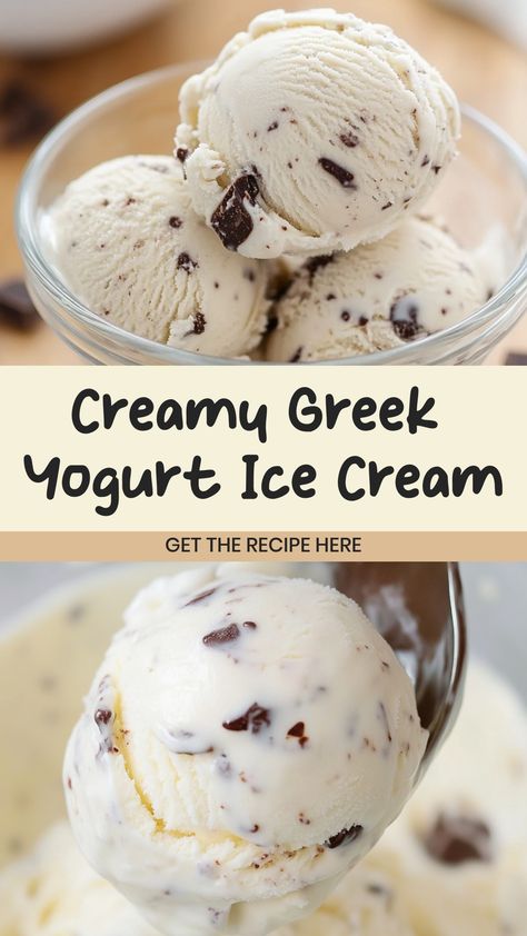 Indulge in a guilt-free treat with this delicious homemade Greek yogurt ice cream recipe. Creamy, tangy, and oh-so satisfying, this frozen dessert is the perfect healthier alternative to traditional ice cream. With just a few simple ingredients, you can whip up a batch of this refreshing treat in no time. Whether you're looking for a cool summer dessert or a light afternoon snack, this Greek yogurt ice cream is sure to hit the spot. Ice Cream With Greek Yogurt, Kitchenaid Frozen Yogurt, Coconut Milk Yogurt Recipe, No Churn Frozen Yogurt Recipes, Olive Oil Ice Cream Recipes, Whipped Cream Ice Cream Recipe, Healthy Dessert With Greek Yogurt, Homemade Yogurt Ice Cream, Ninja Creami Frozen Yoghurt