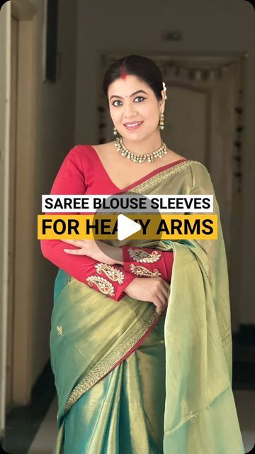 Saree Blouse Designs For Heavy Arms, Saree Blouse Ideas For Plus Size, Common Blouses For All Sarees, Feeding Blouse Design For Saree, Plus Size Saree Blouse Design, Blouse For Heavy Arms, Blouse Designs Latest For Heavy Breast, Blouses For Heavy Bust, Blouse For Plus Size Women Saree