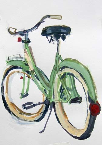 Taliah Lempert Watercolor Bicycle With Flowers, Bicycle Art Painting, Watercolor Bicycle, Watercolor Bike, Vintage Bicycle Art, Bike Painting, Bicycle Illustration, Bike Print, Watercolor Birthday Cards