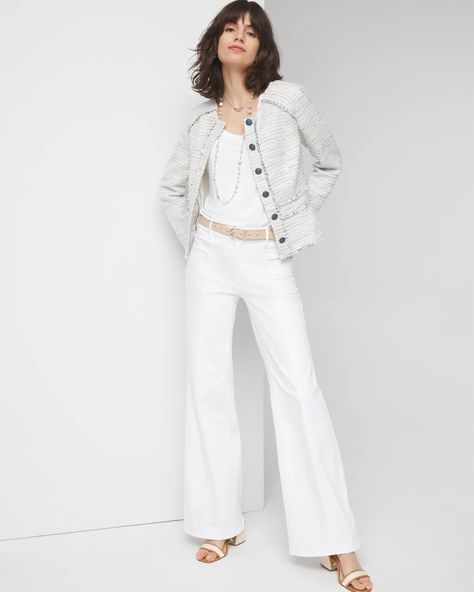 High-Rise Double Pocket Wide-Leg Jean | White House Black Market White Wide Leg Jeans, Tailored Dress, Summer Wardrobe, Wide Leg Jeans, White House Black, White House Black Market, Black House, House Black, White House