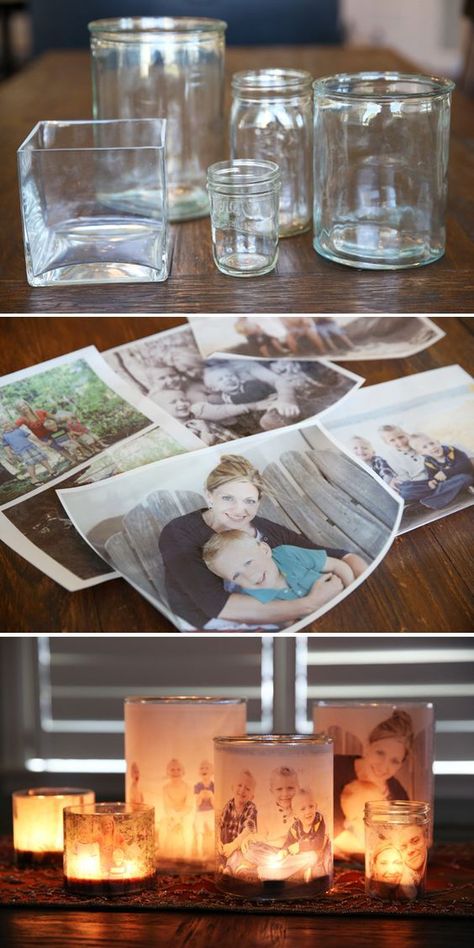 Diy Memorial Candle, Photos Luminaries, Luminary Diy, Clear Candle, Turtle Rock, Săpunuri Handmade, Presente Diy, Candle Projects, Medieval Wedding