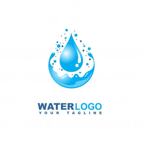 Water drop vector logo with leaf and han... | Premium Vector #Freepik #vector #logo #business #water #icon Water Logo Design, Aqua Logo, Water Drop Vector, Water Bottle Label Design, Water Drop Logo, Water Icon, Fashion Vector, Drop Logo, Photoshop Tutorial Photo Editing