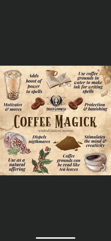 Witchy Coffee Shop, Coffee Magick, Magickal Herbs, Spell Work, Witch Spirituality, Witch Garden, Magic Herbs, Magick Spells, Herbal Magic