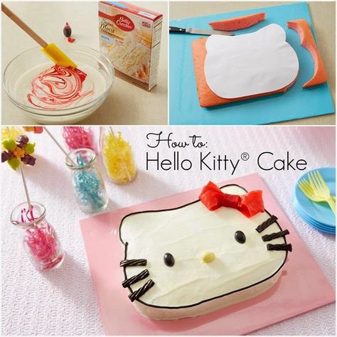 Birthday Cake Cat, Hello Kitty Cakes, Englewood Colorado, Cake Cat, Disney Cake Toppers, Hello Kitty Birthday Cake, Diy Hello Kitty, Cake Diy, Hello Kitty Birthday Party